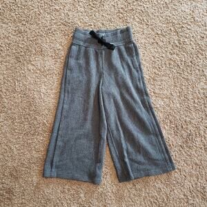 Lululemon retreat yourself crop grey textured wide leg loungewear pants 0